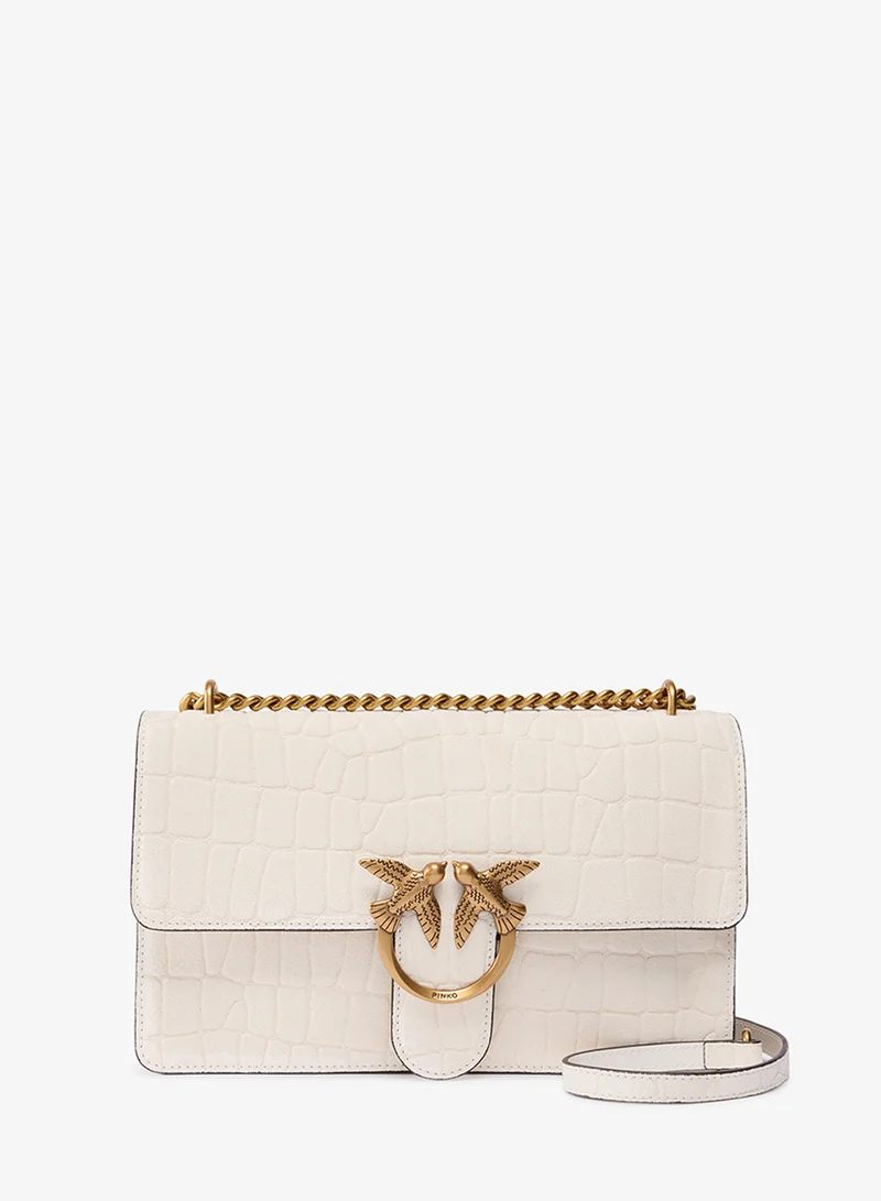 بينكو Logo Detail Flap Over Shoulder Bag